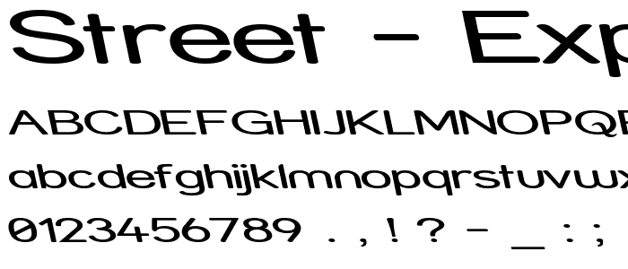 Street - Expanded Reverse Italic police